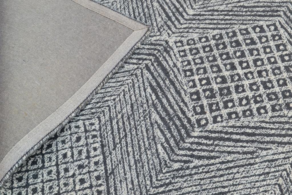 Newcastle - Modern Handmade Wool Rug - 6225 - Charcoal/Ivory - 110x160cm