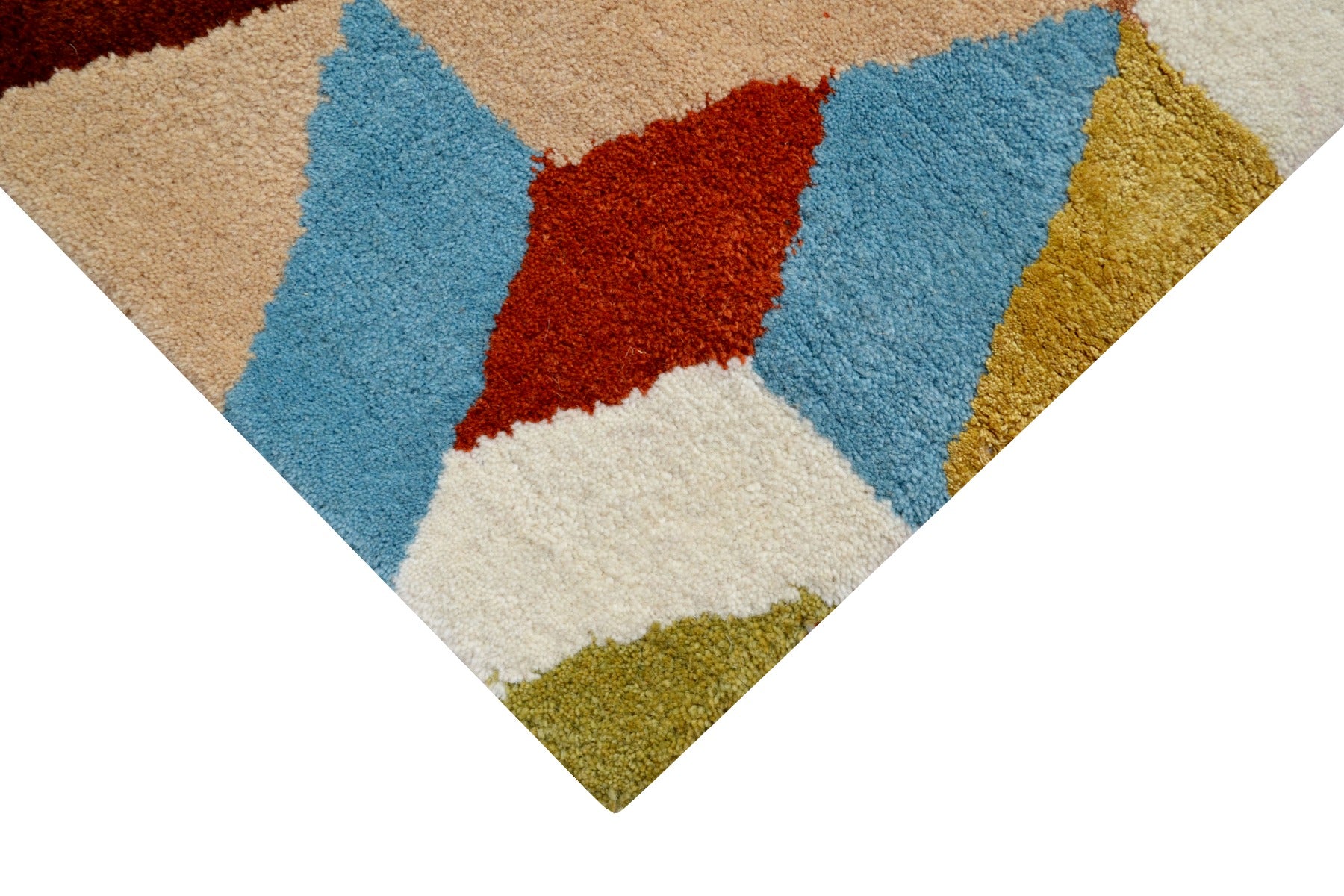 Modern Handmade Wool & Viscose Rug - Oakland 6250 - Multi - 80X150cm