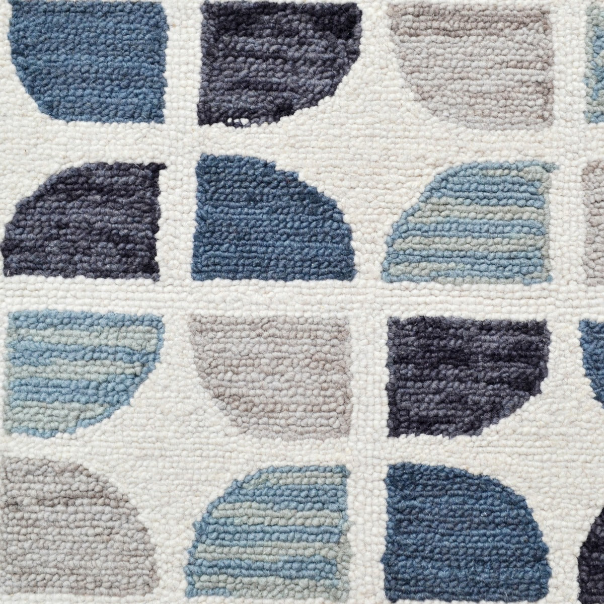 Handmade Designer Wool Rug-Oslo 6294-Grey-110x160cm