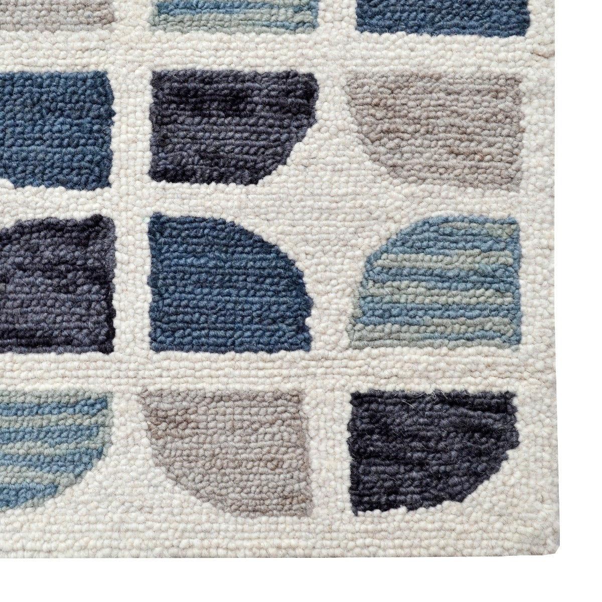 Handmade Designer Wool Rug-Oslo 6294-Grey-110x160cm