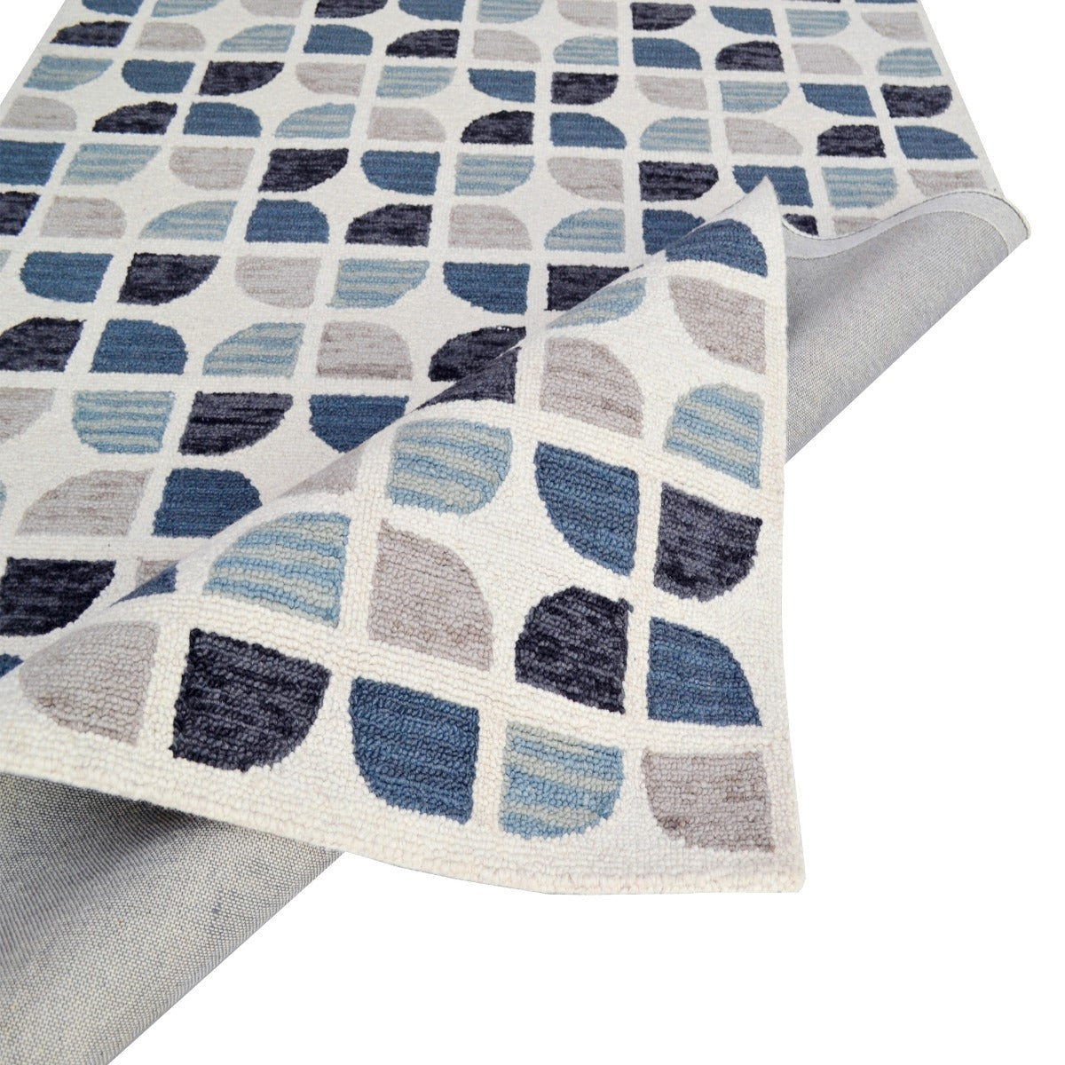 Handmade Designer Wool Rug-Oslo 6294-Grey-110x160cm