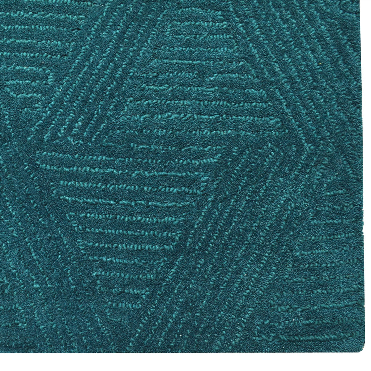 Contemporary Handmade Wool Rug-Paradise 6347-Turquoise-110x160cm