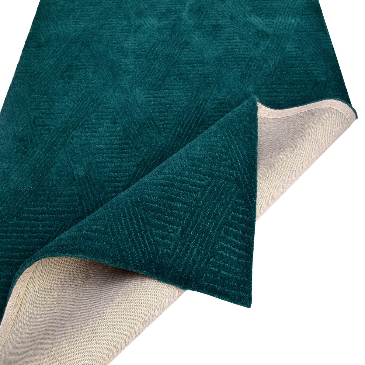 Contemporary Handmade Wool Rug-Paradise 6347-Turquoise-110x160cm