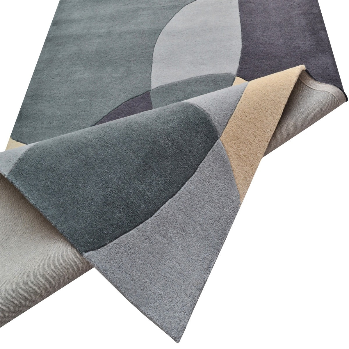 Modern Pebbles Handmade Wool Rug-6232-Grey Multi-110x160cm
