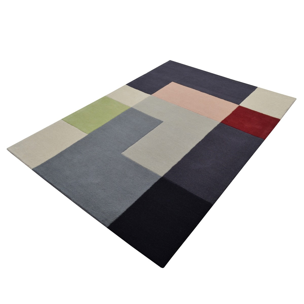 Handmade Wool Rug-Pixel 6405-Multi-110x160cm