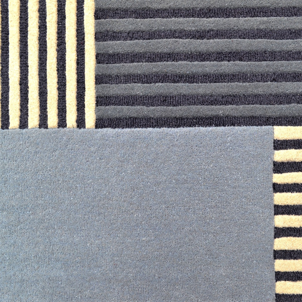 Handmade Wool Rug-Pixel 6406-Grey-110x160cm