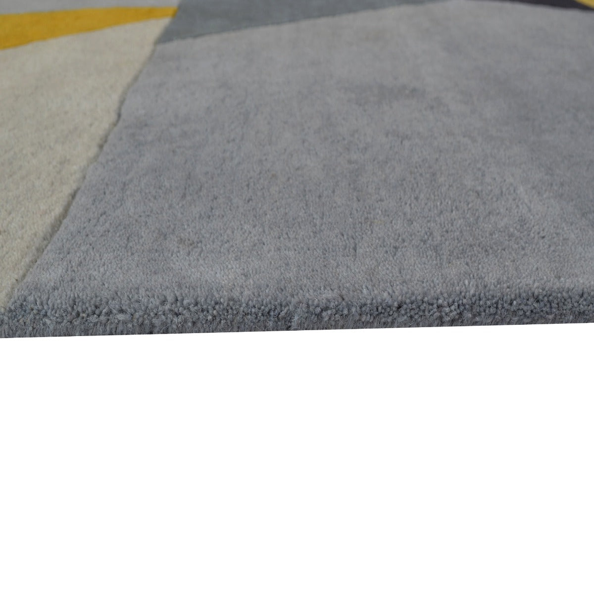 Modern Handmade Wool Rug - Prism 6233 - Yellow - 110X160cm