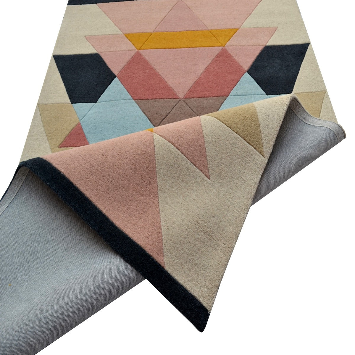 Modern Handmade Wool Rug-Pyramid 6409-Multi-110x160cm