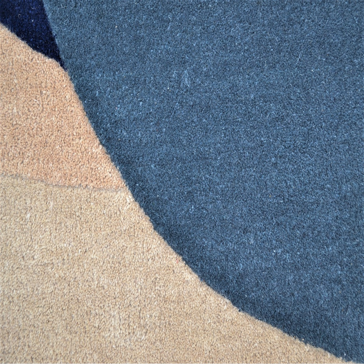 Modern Handmade Wool Rug-Spiral 6369-Grey/Multi-160x160cm