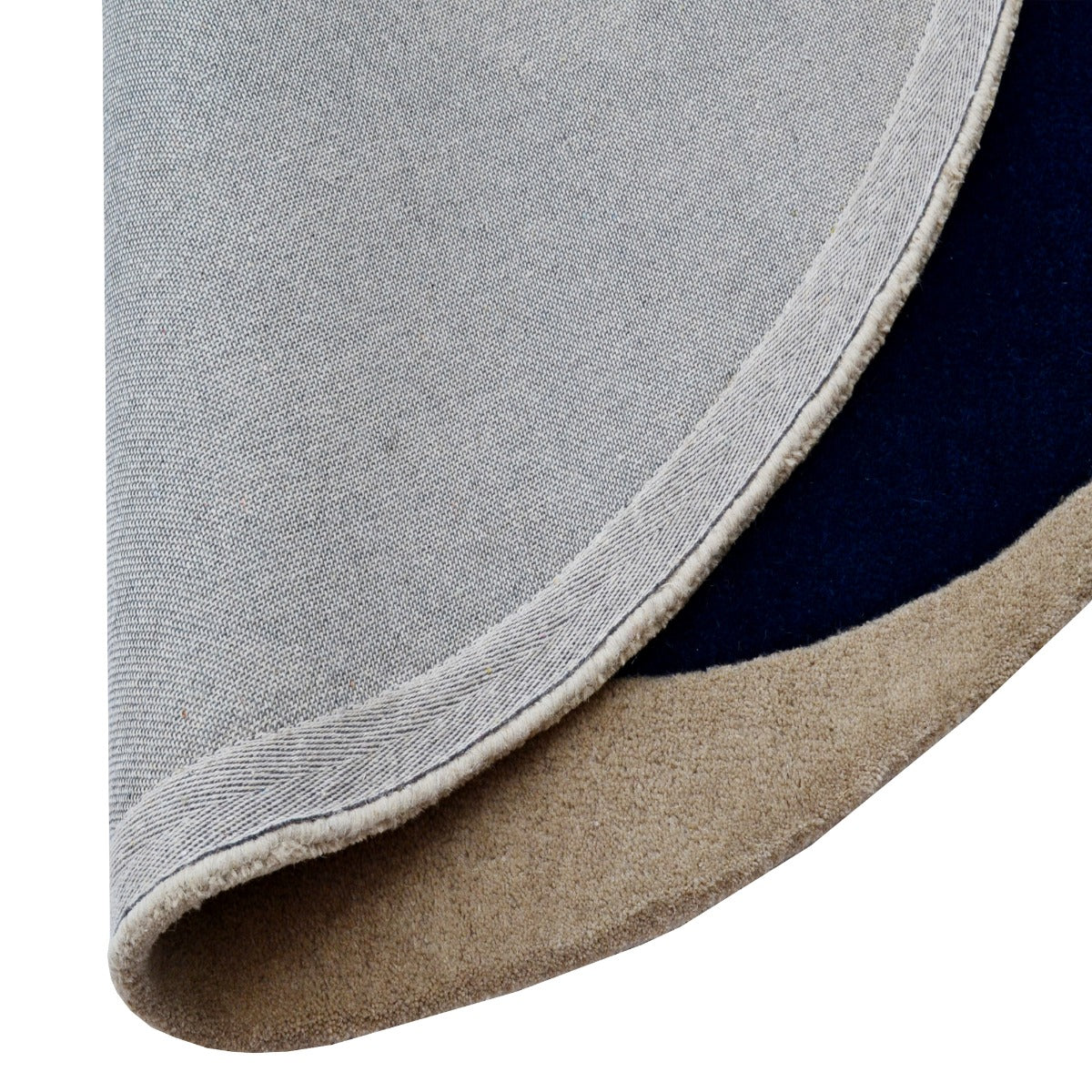 Modern Handmade Wool Rug-Spiral 6369-Grey/Multi-160x160cm