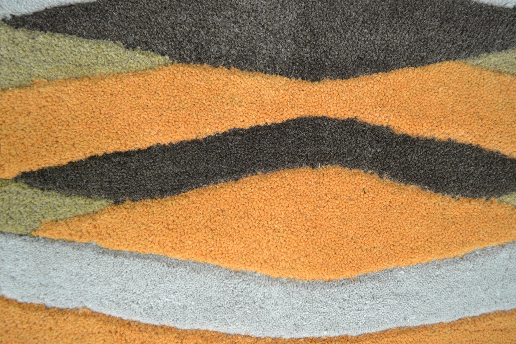 Modern Handmade Wool Rug - Stalle 6249 - Orange/Multi - 80X150cm