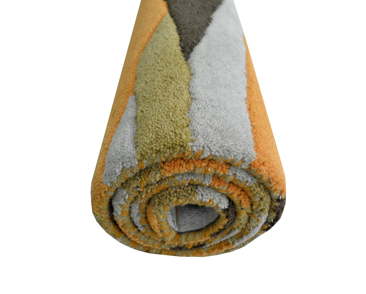 Modern Handmade Wool Rug - Stalle 6249 - Orange/Multi - 80X150cm