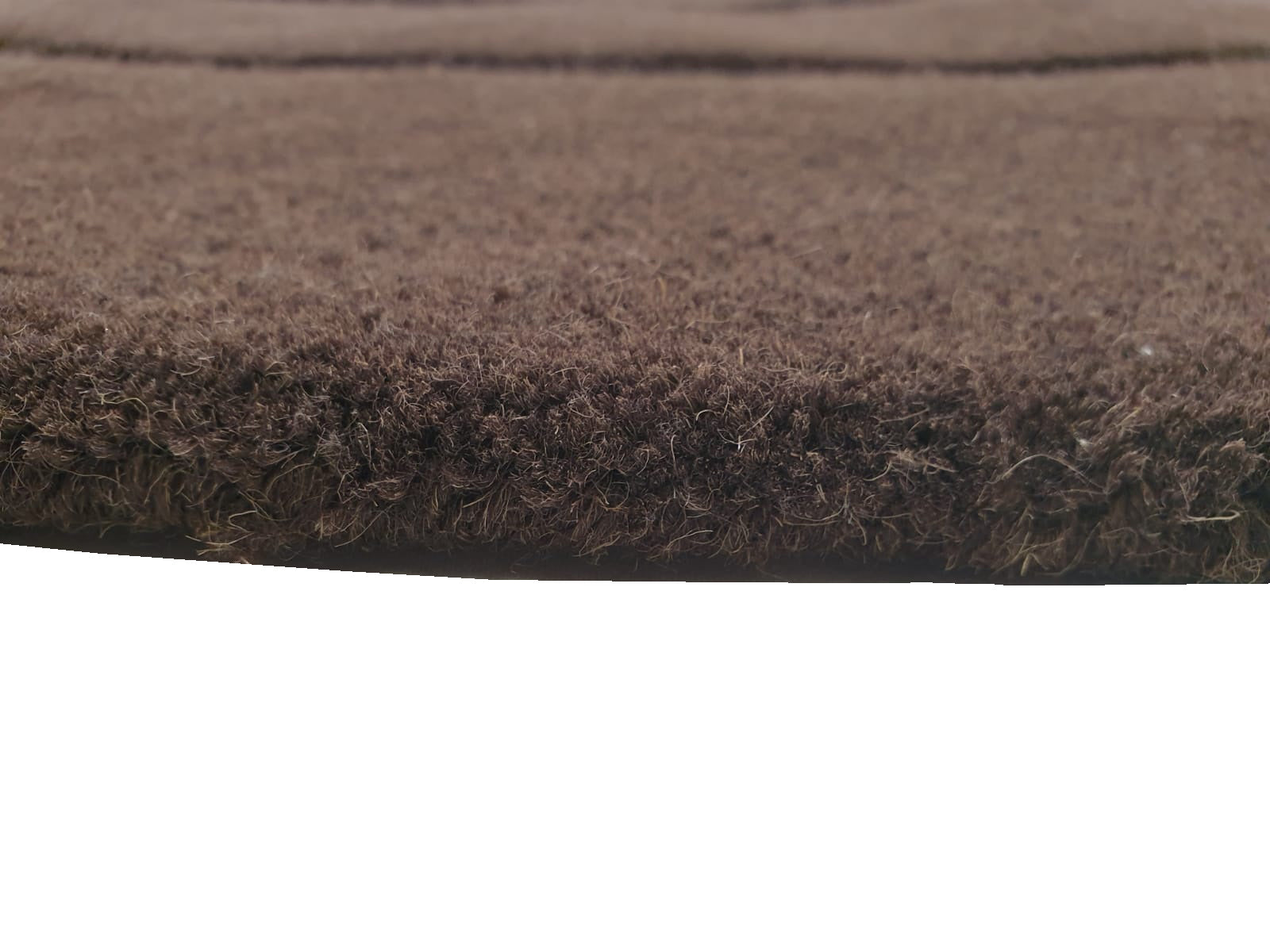 Handmade Round Wool Rug - Swirl - Brown - 160x160cm
