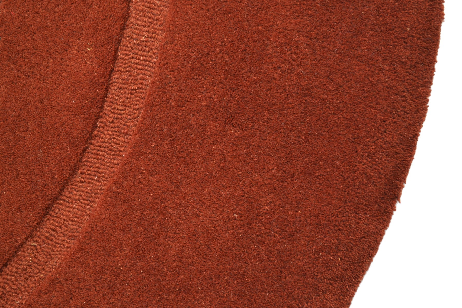 Handwoven Round Wool Rug - Swirl - Rust - 160x160cm