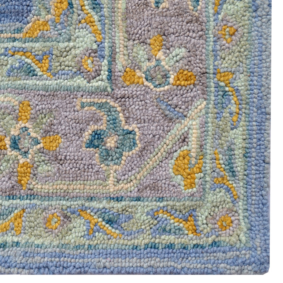 Traditional Handmade Wool Rug-Texas 6341-Light Blue-110x160cm