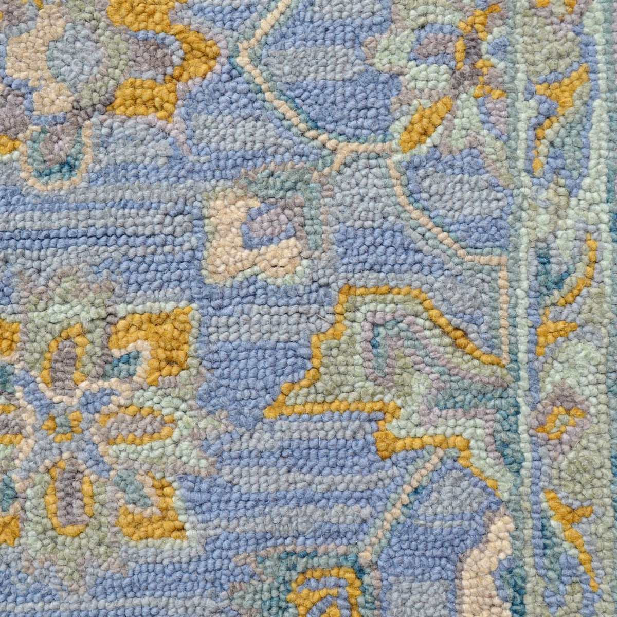 Traditional Handmade Wool Rug-Texas 6341-Light Blue-110x160cm
