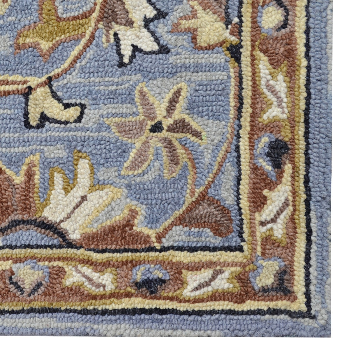 Traditional Handmade Wool Rug-Texas 6342-Grey-110x160cm