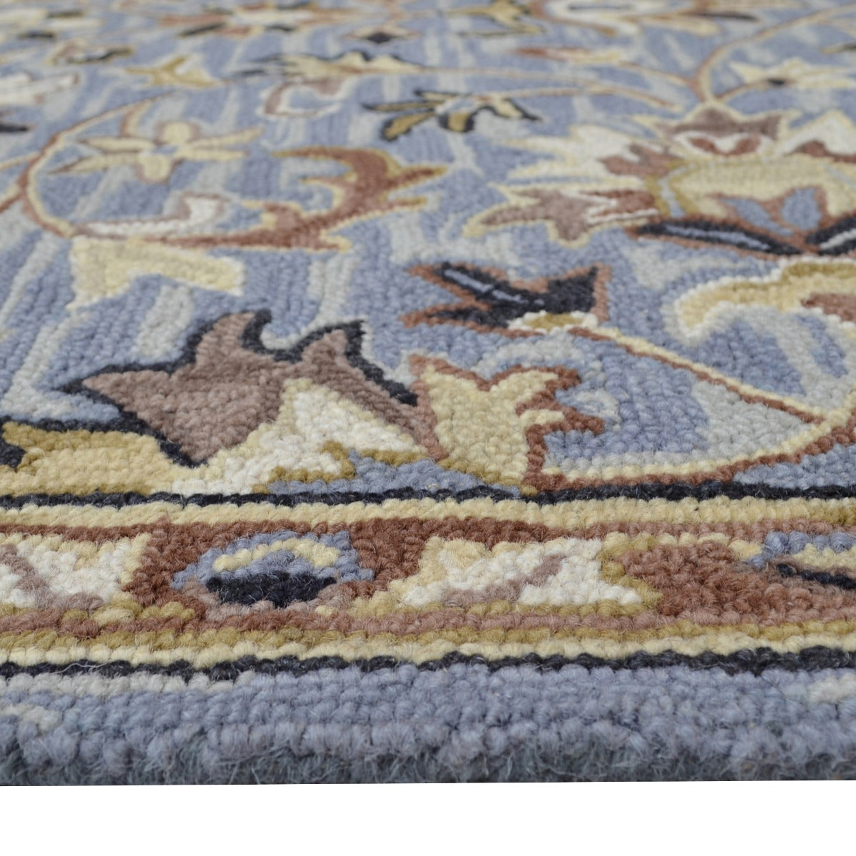 Traditional Handmade Wool Rug-Texas 6342-Grey-110x160cm