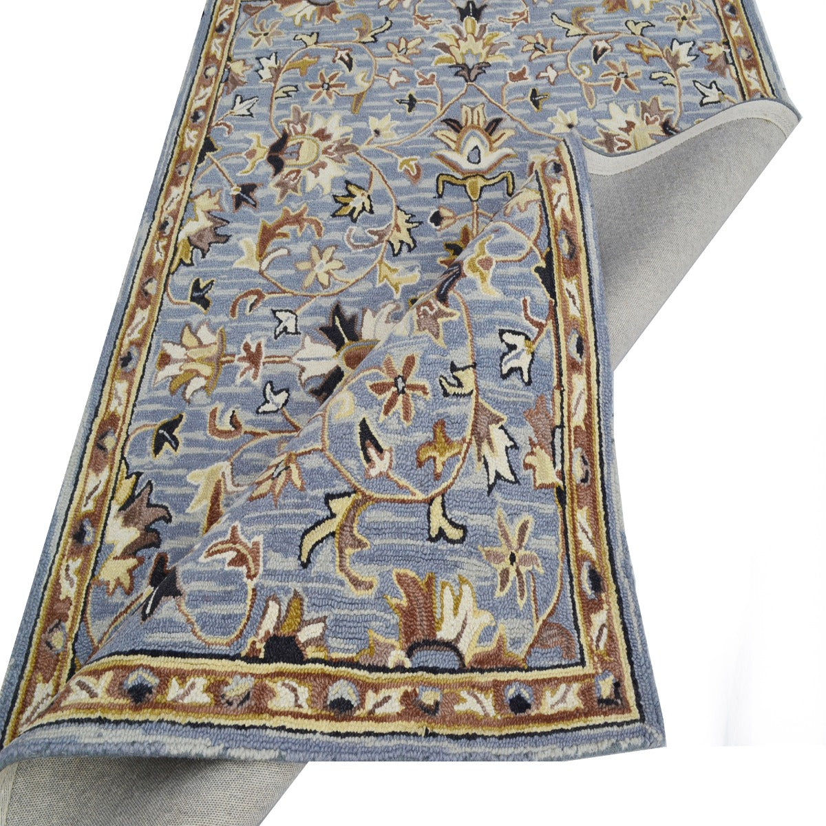 Traditional Handmade Wool Rug-Texas 6342-Grey-110x160cm