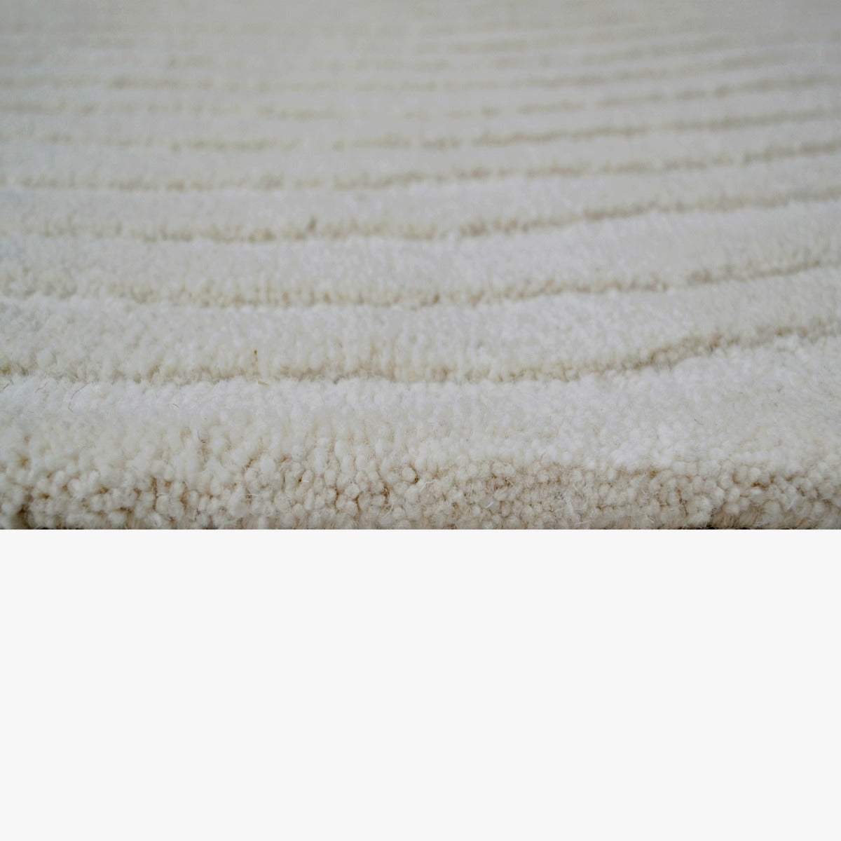 Modern Contemporary Wool Rug-Textures 6387-Ivory-110x160cm
