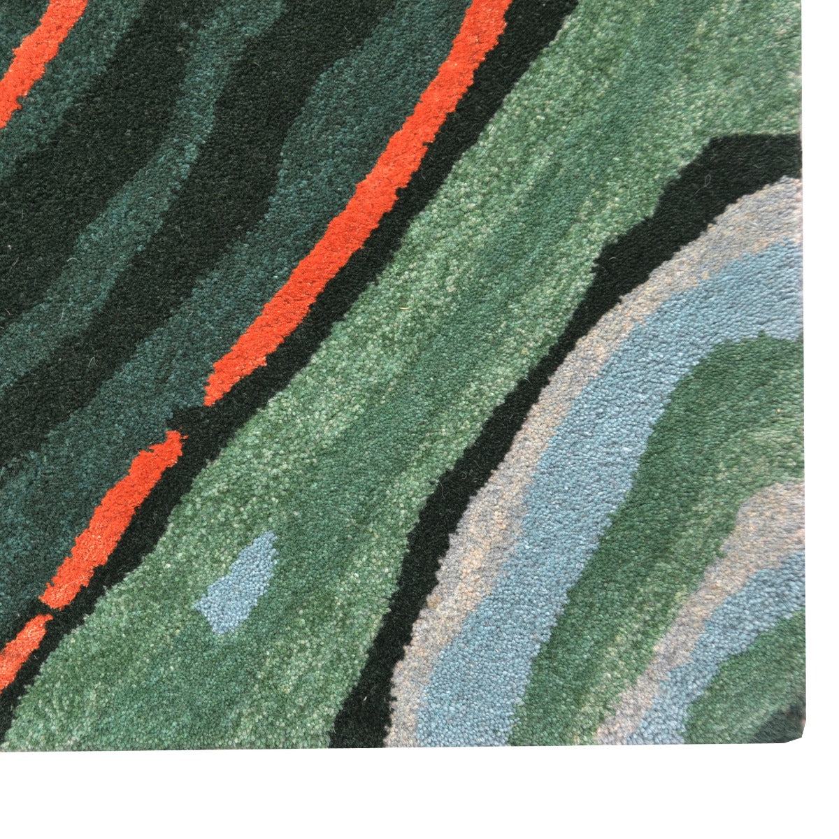 Modern Designer Wool & Viscose Rug-Textures 6401-Multi-110x160cm
