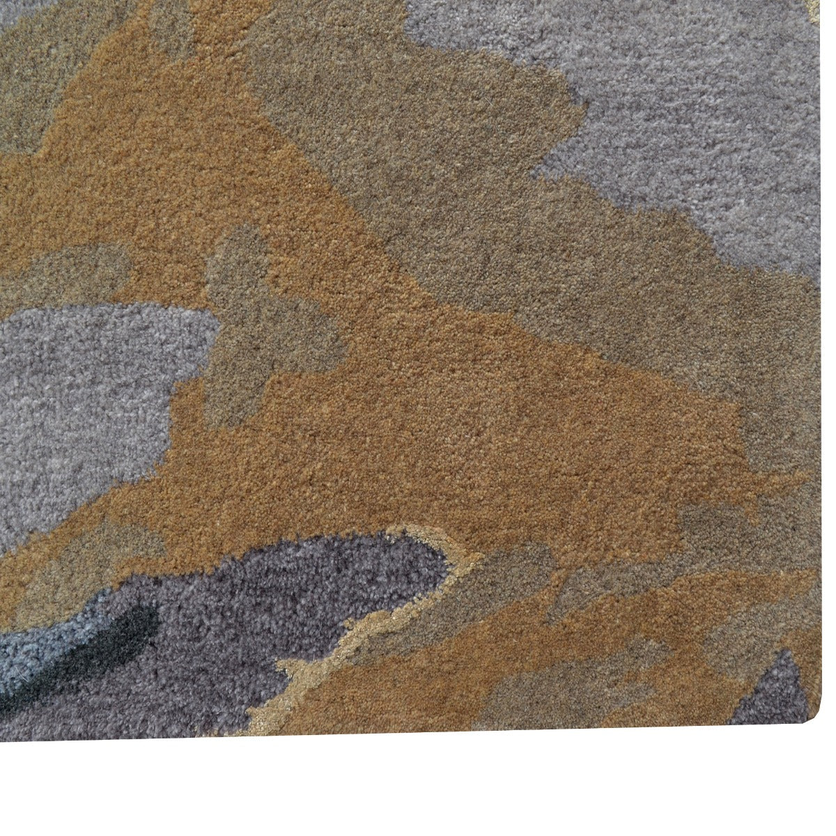 Modern Designer Wool & Viscose Rug-Textures 6402-Natural Multi-110x160cm