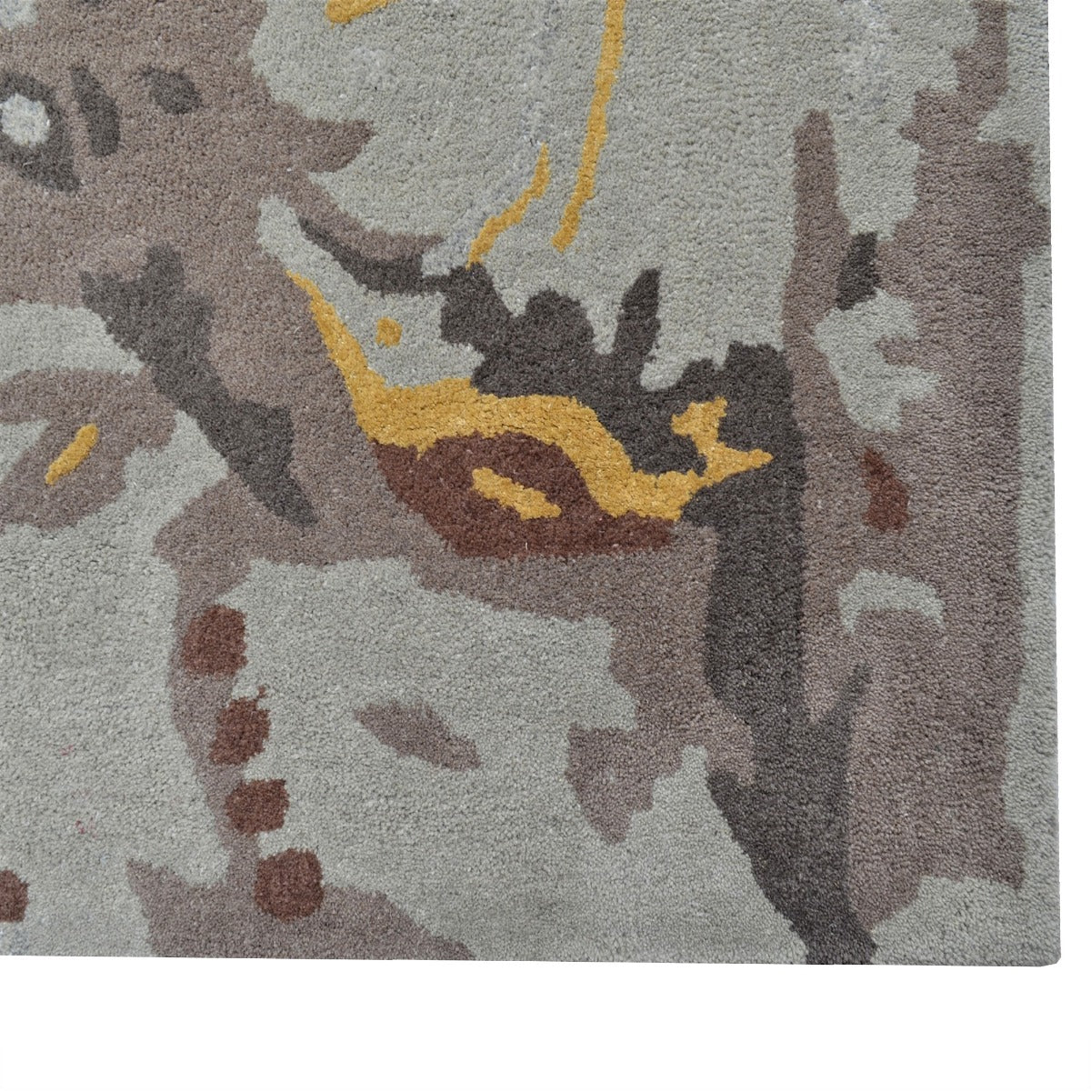 Designer Wool & Viscose Rug-Textures 6403-Silver Multi-110x160cm