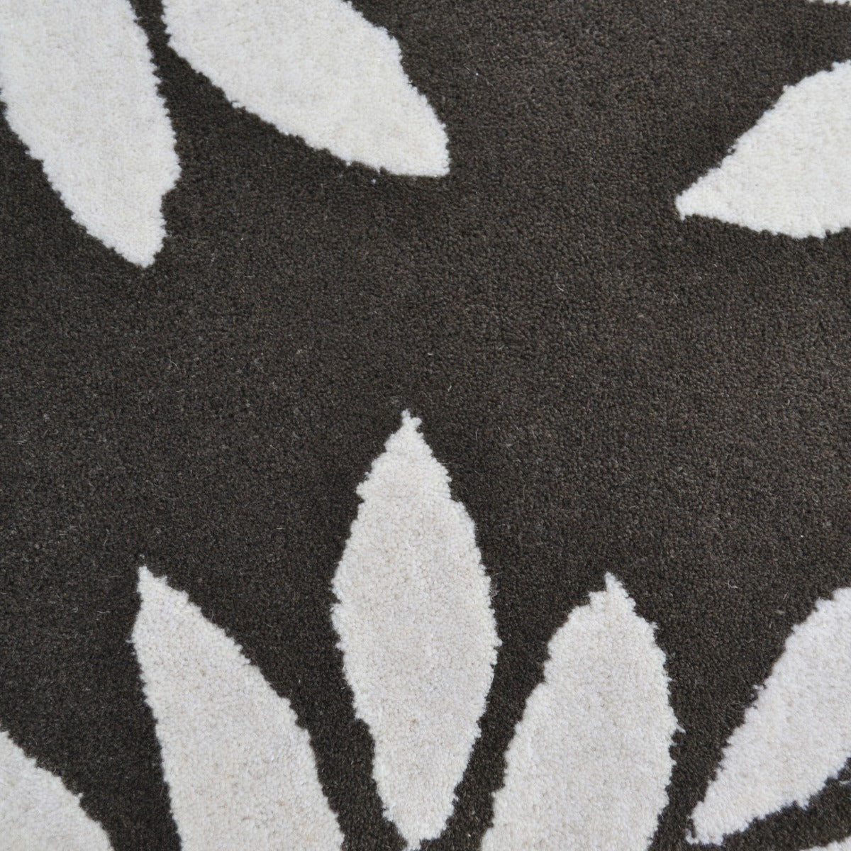 Handmade Round Wool Rug-Transit 6330-Brown-100x100cm