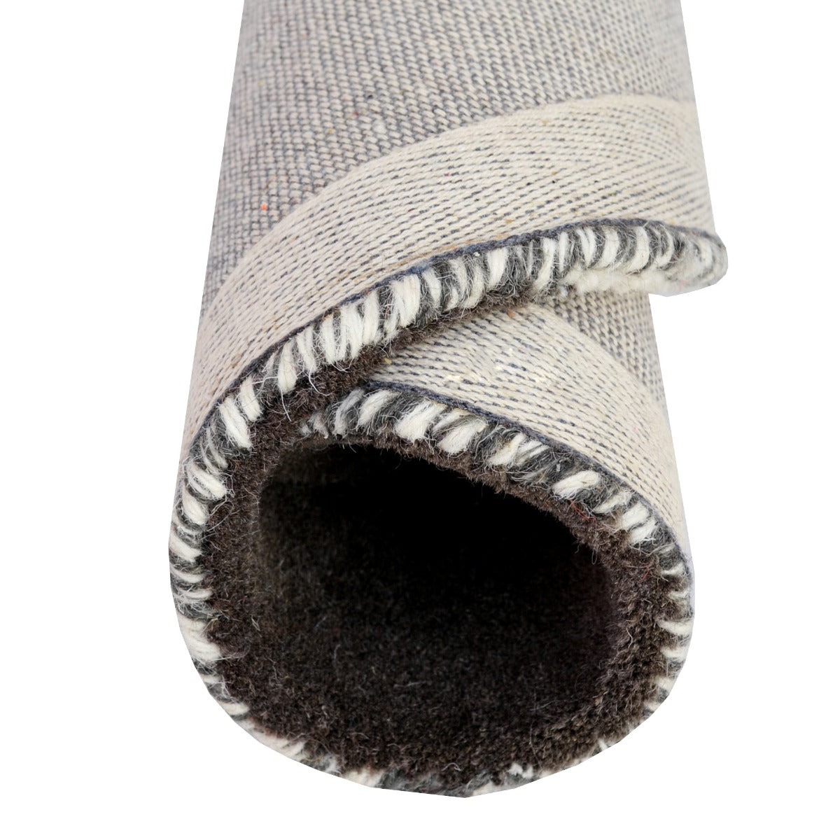 Handmade Round Wool Rug-Transit 6330-Brown-100x100cm