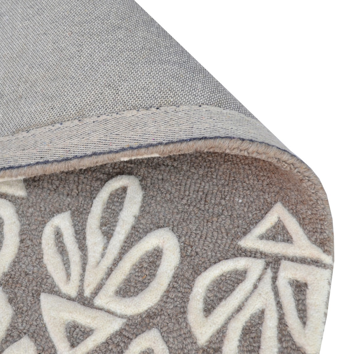 Modern Handmade Wool Rug-Tusk 6270-Brown/Ivory-110x160cm