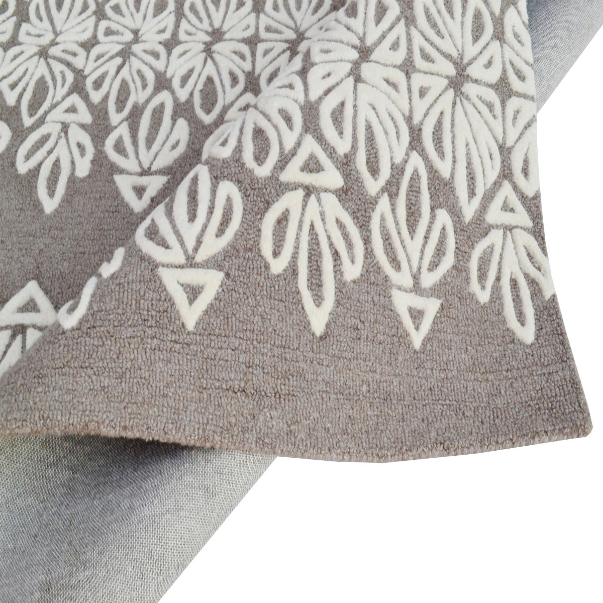 Modern Handmade Wool Rug-Tusk 6270-Brown/Ivory-110x160cm