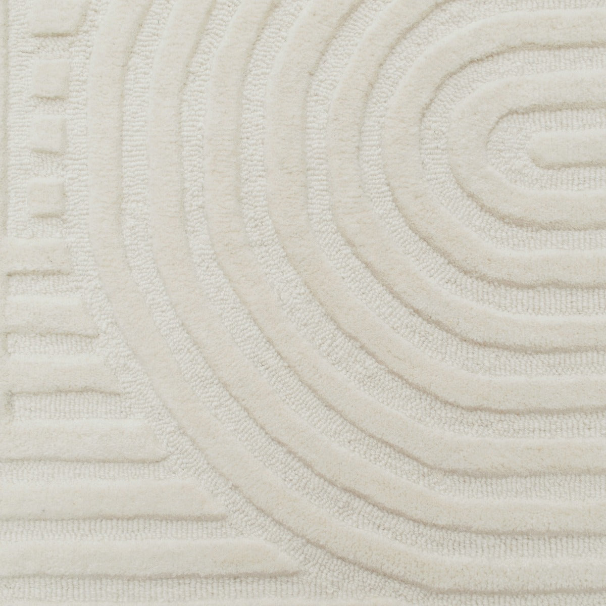 Contemporary Handmade Wool Rug-Unity 6230-Ivory-110x160cm