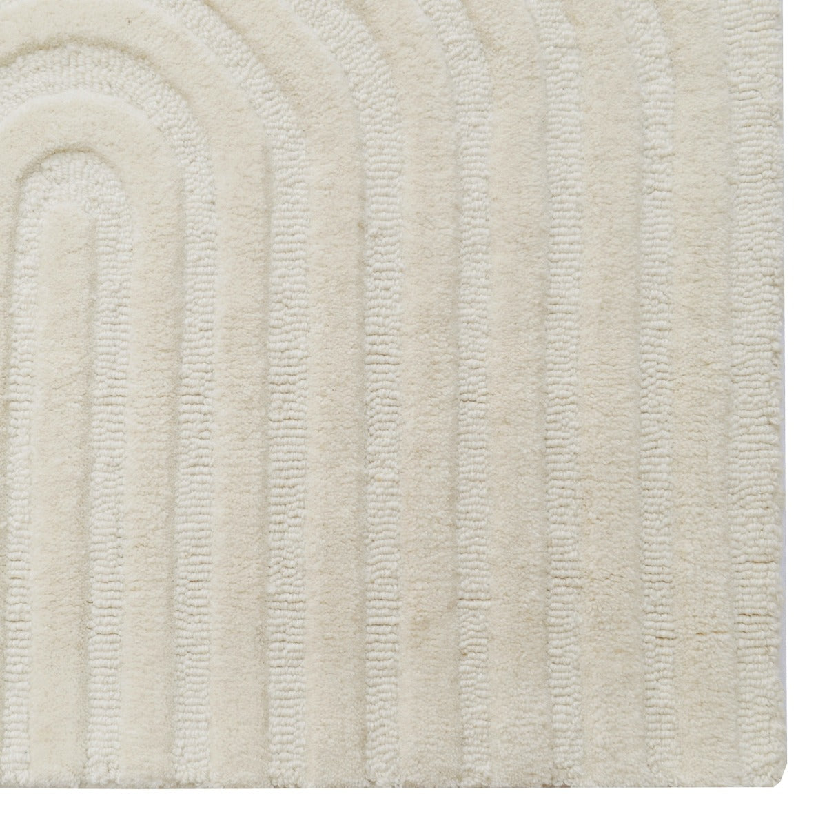 Contemporary Handmade Wool Rug-Unity 6230-Ivory-110x160cm