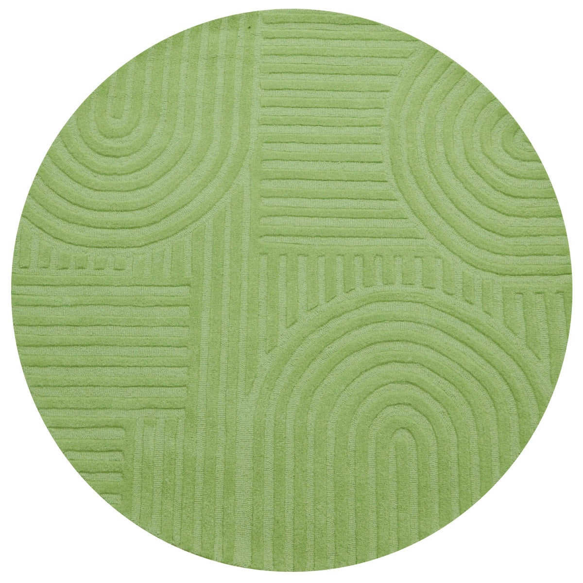 Contemporary Handwoven Wool Rug-Unity 6230-Pista Green-110x160cm