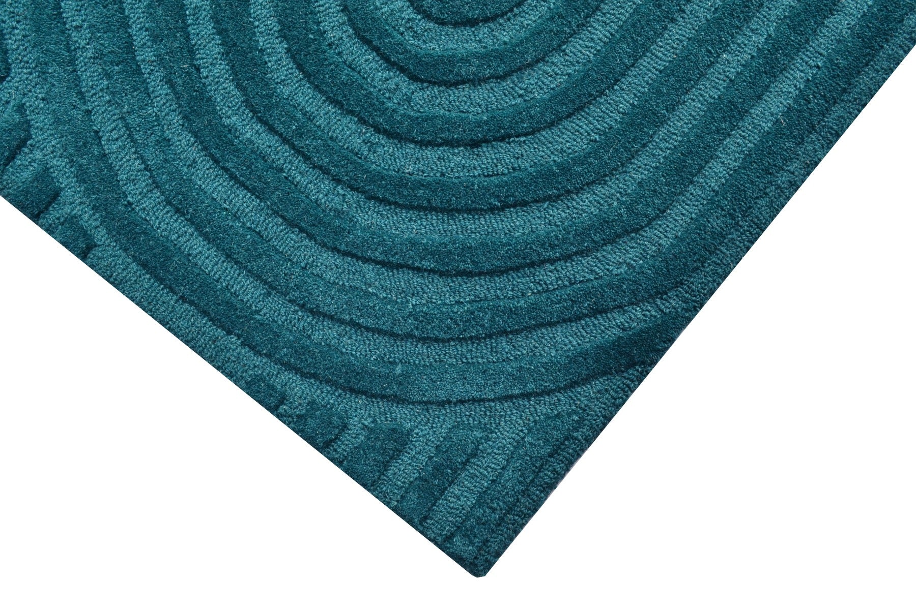 Contemporary Handwoven Wool Rug-Unity 6230-Turquoise-160x160cm