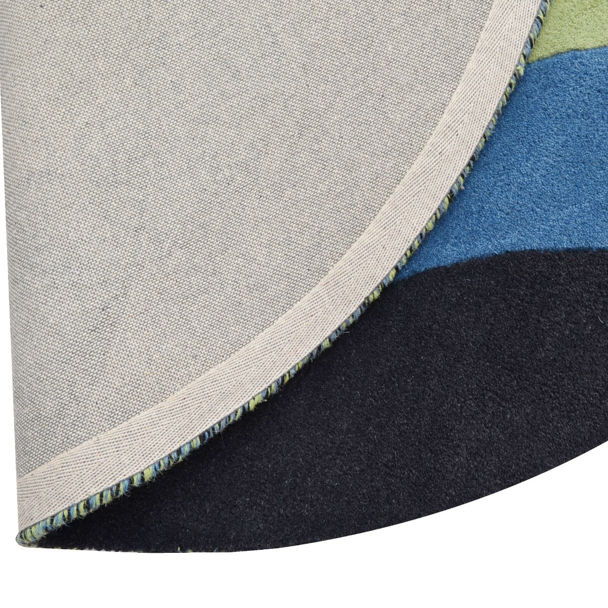 Handmade Designer Round Rug-Wave 6413-Multi-160x160cm