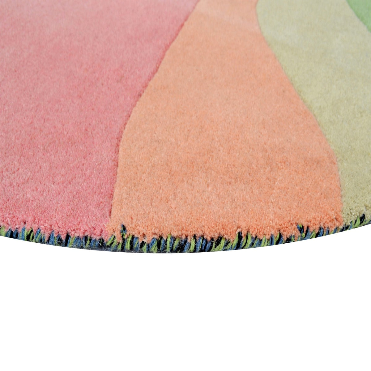 Handmade Designer Round Rug-Wave 6413-Multi-160x160cm