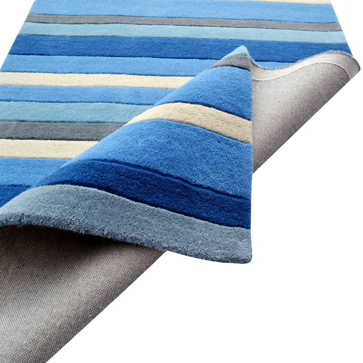 Designer Handmade Xylo Wool Rug-6295-Blue-110x160cm