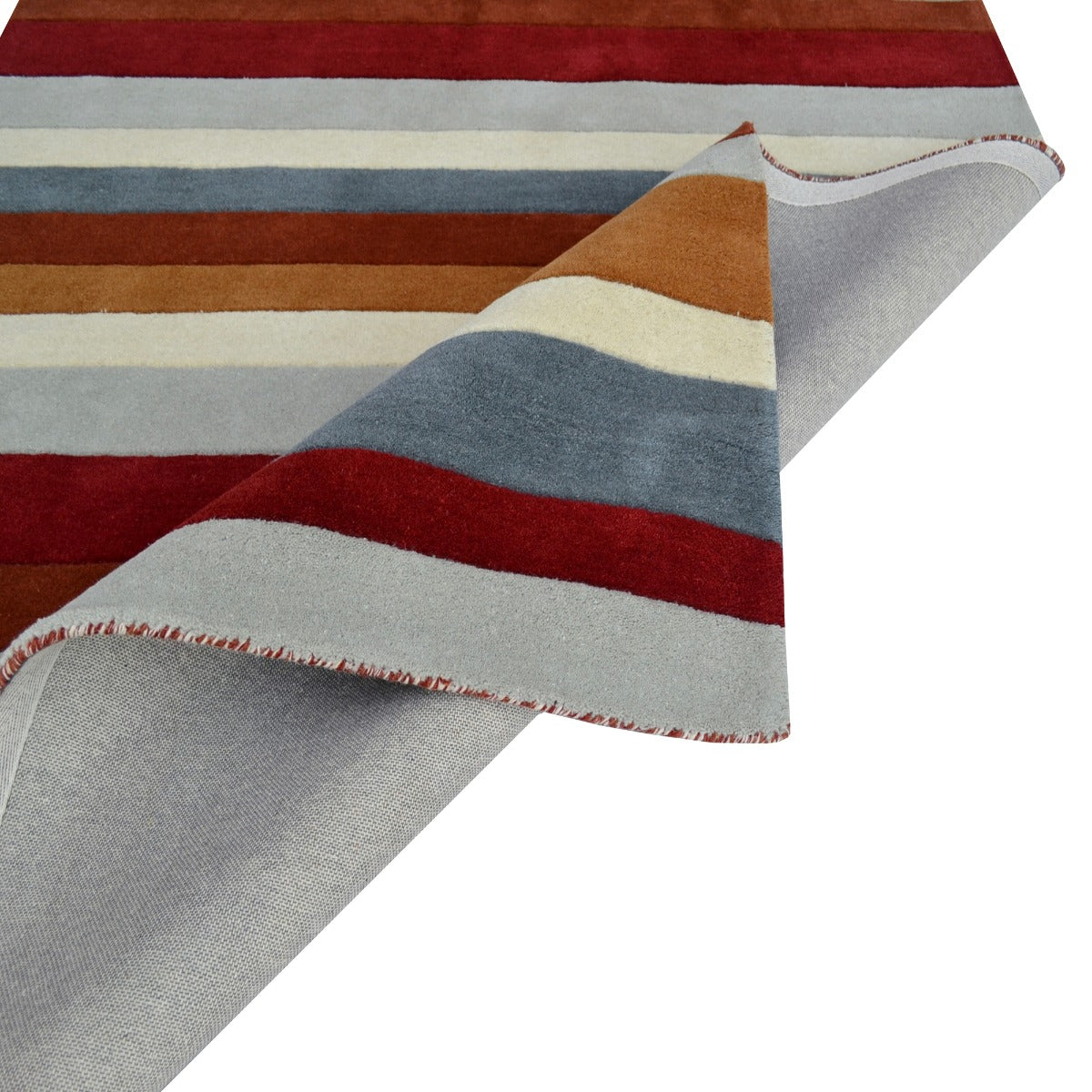 Designer Handmade Xylo Wool Rug-6295-Terracotta-110x160cm