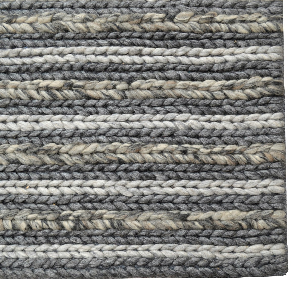 Handwoven Wool Rug-202214-Ash Grey-160x230cm