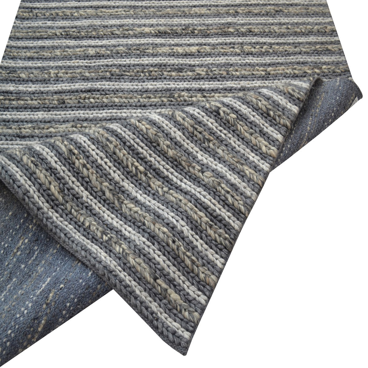 Handwoven Wool Rug-202214-Ash Grey-160x230cm