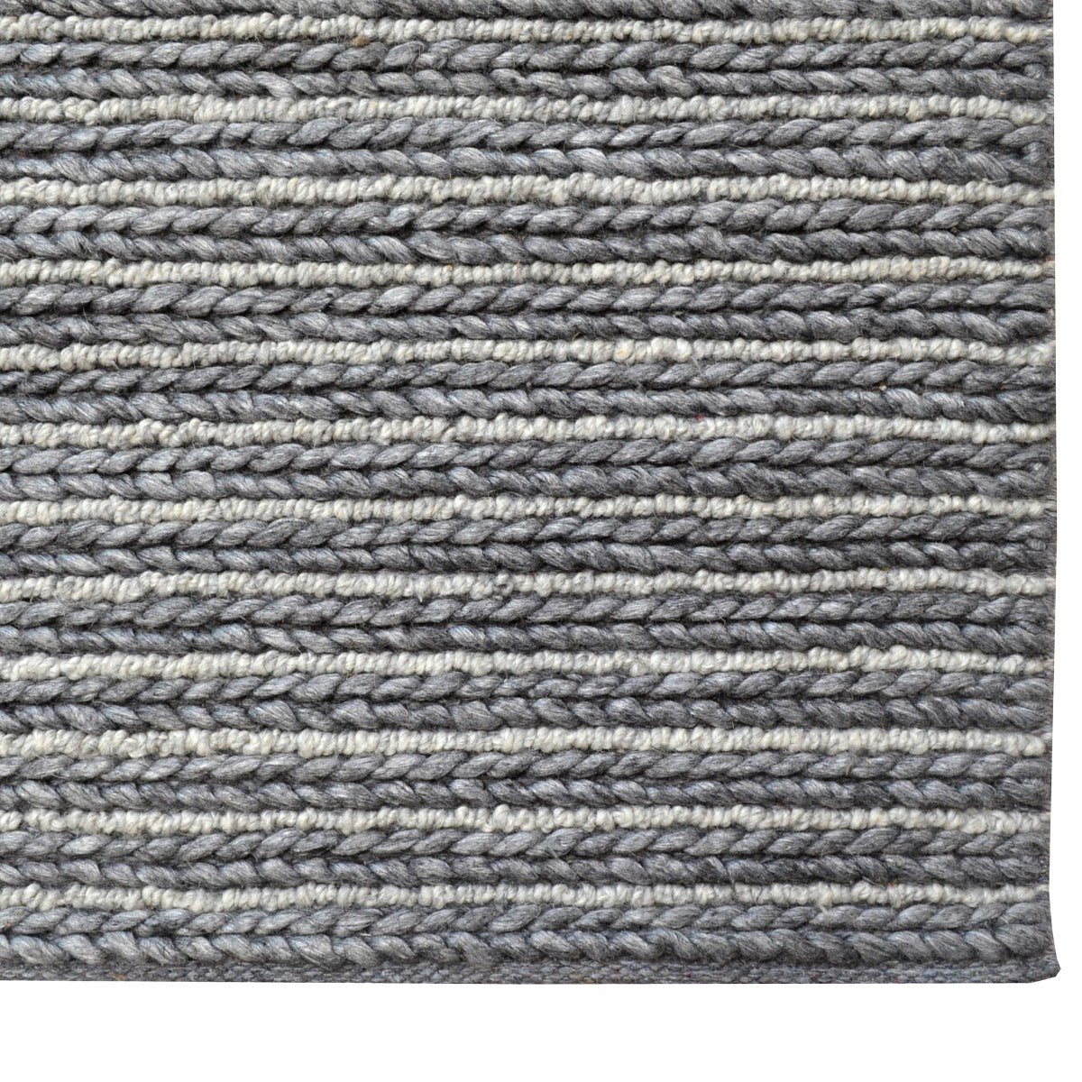 Handwoven Wool Rug-202217-Ash Grey-150x220cm
