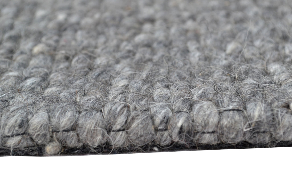 Hand Woven Wool Rug - Adelaide 505 - Charcoal - 110x160cm
