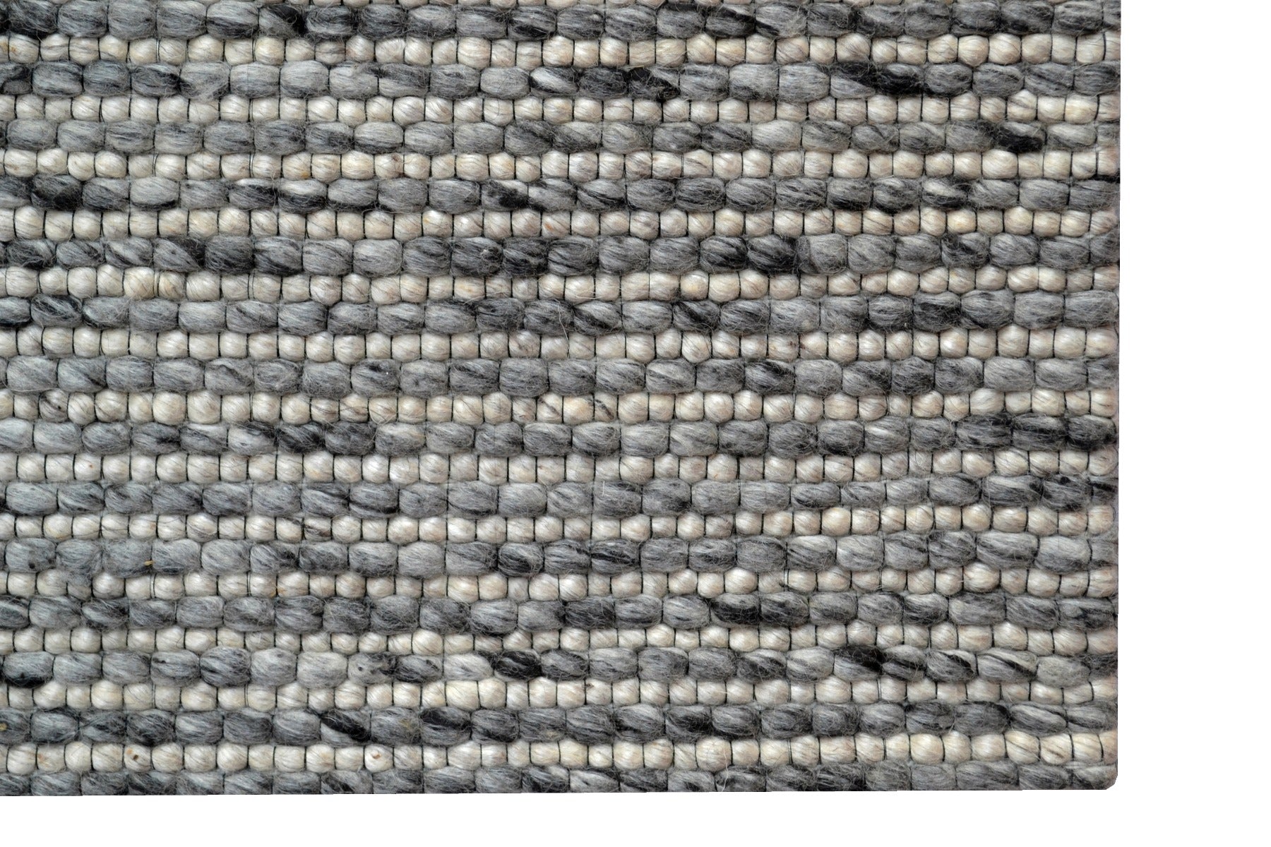 Designer Handwoven Beads Wool Rug - 6218 - Ash Grey - 110x160cm