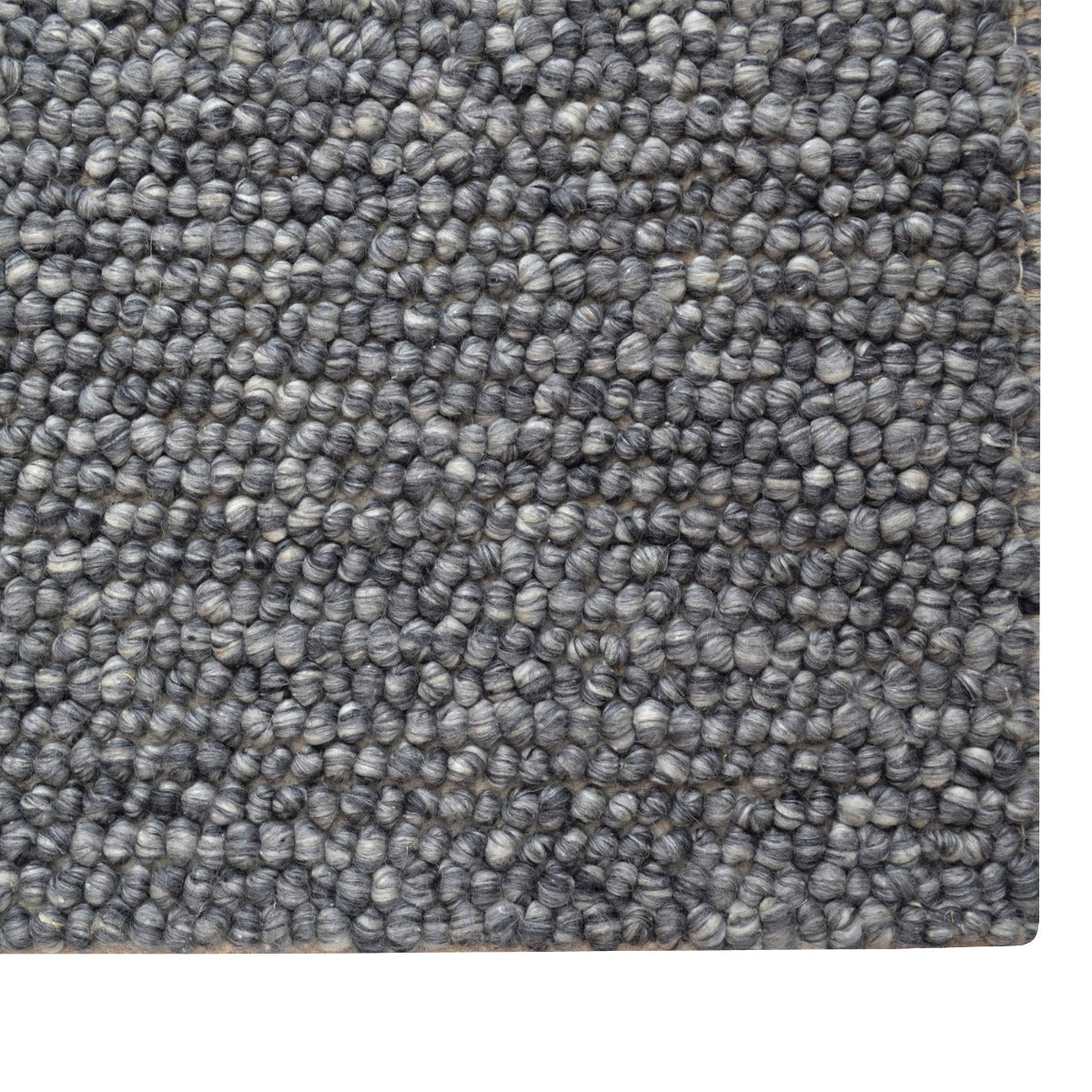 Designer Handwoven Wool Rug-Beads 6372-Charcoal-110x160cm