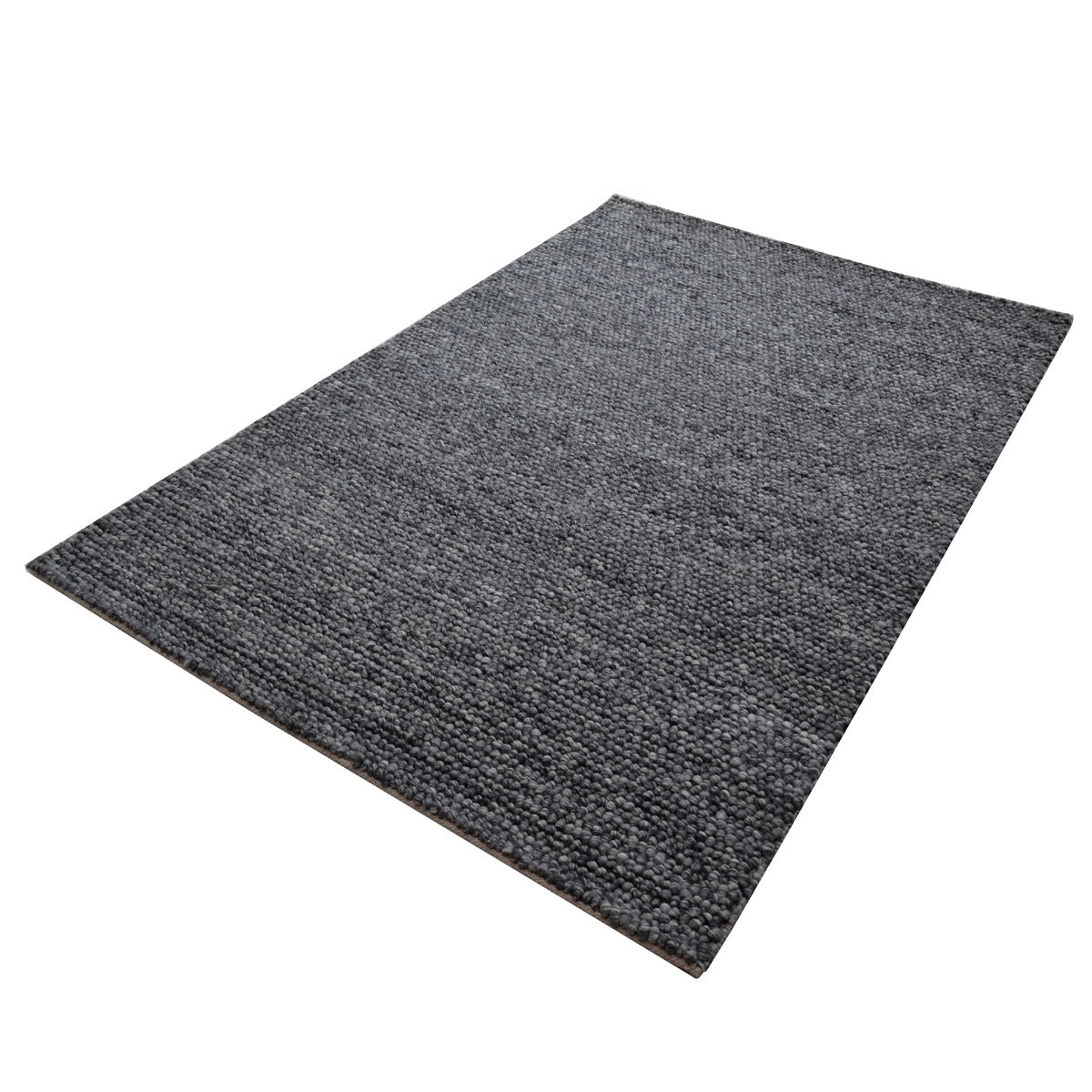 Designer Handwoven Wool Rug-Beads 6372-Charcoal-110x160cm