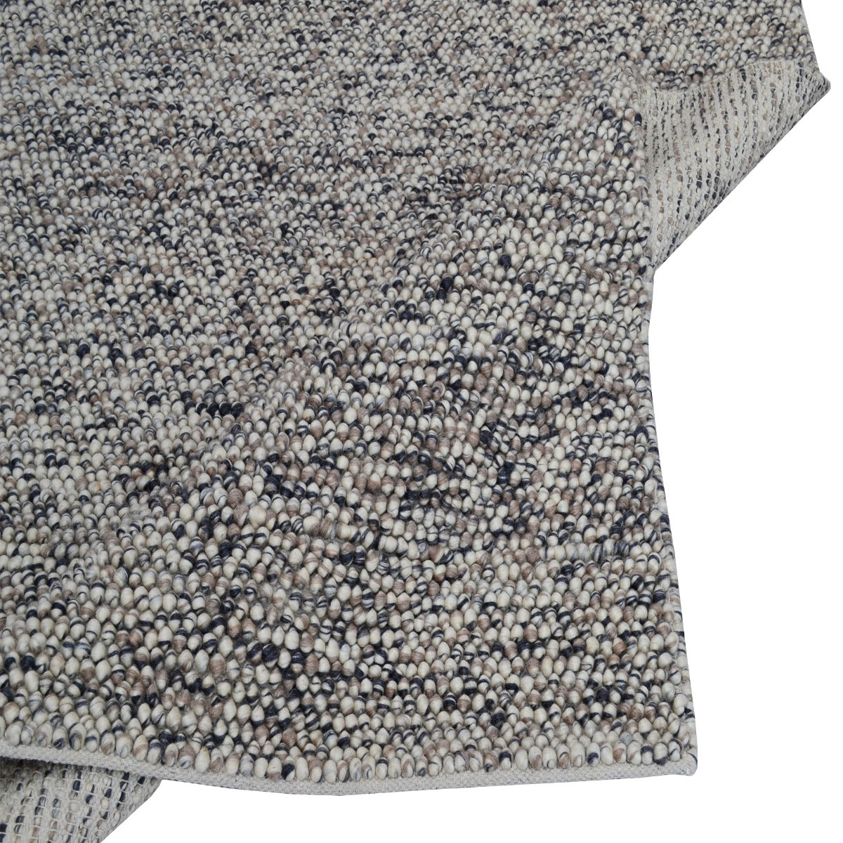 Designer Handwoven Wool Rug-Beads 6372-Natural-110x160cm