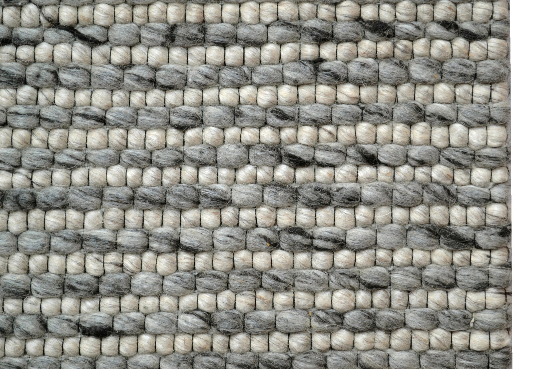 Designer Handwoven Beads Wool Rug - 6218 - Ash Grey - 110x160cm