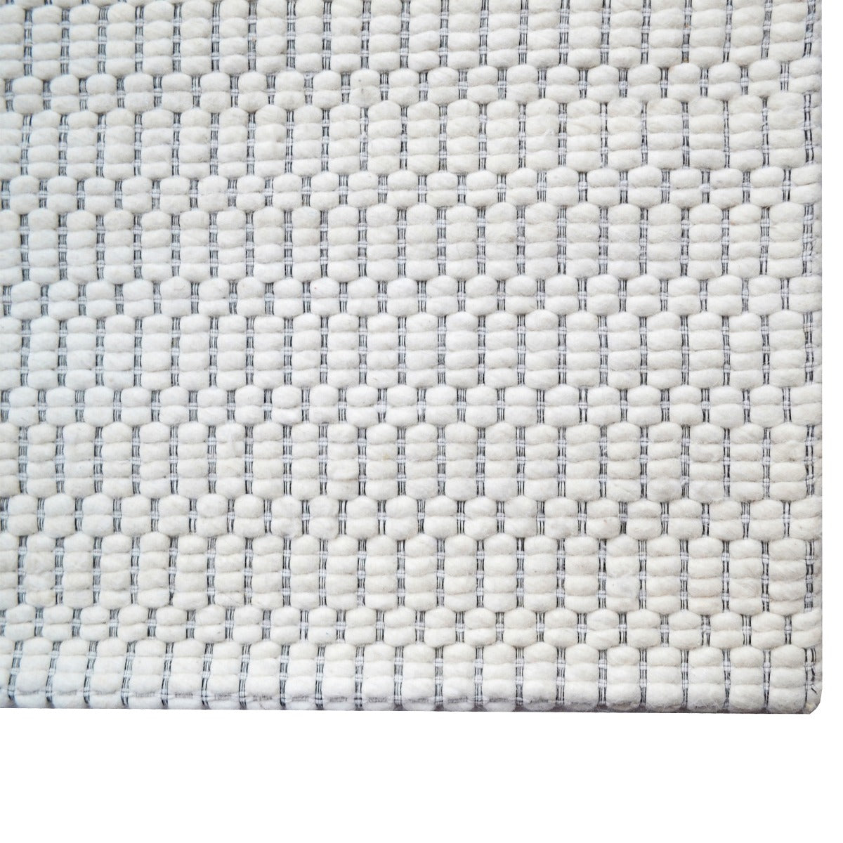 Handwoven Designer Wool Rug-Bending 6381-Ivory-110x160cm