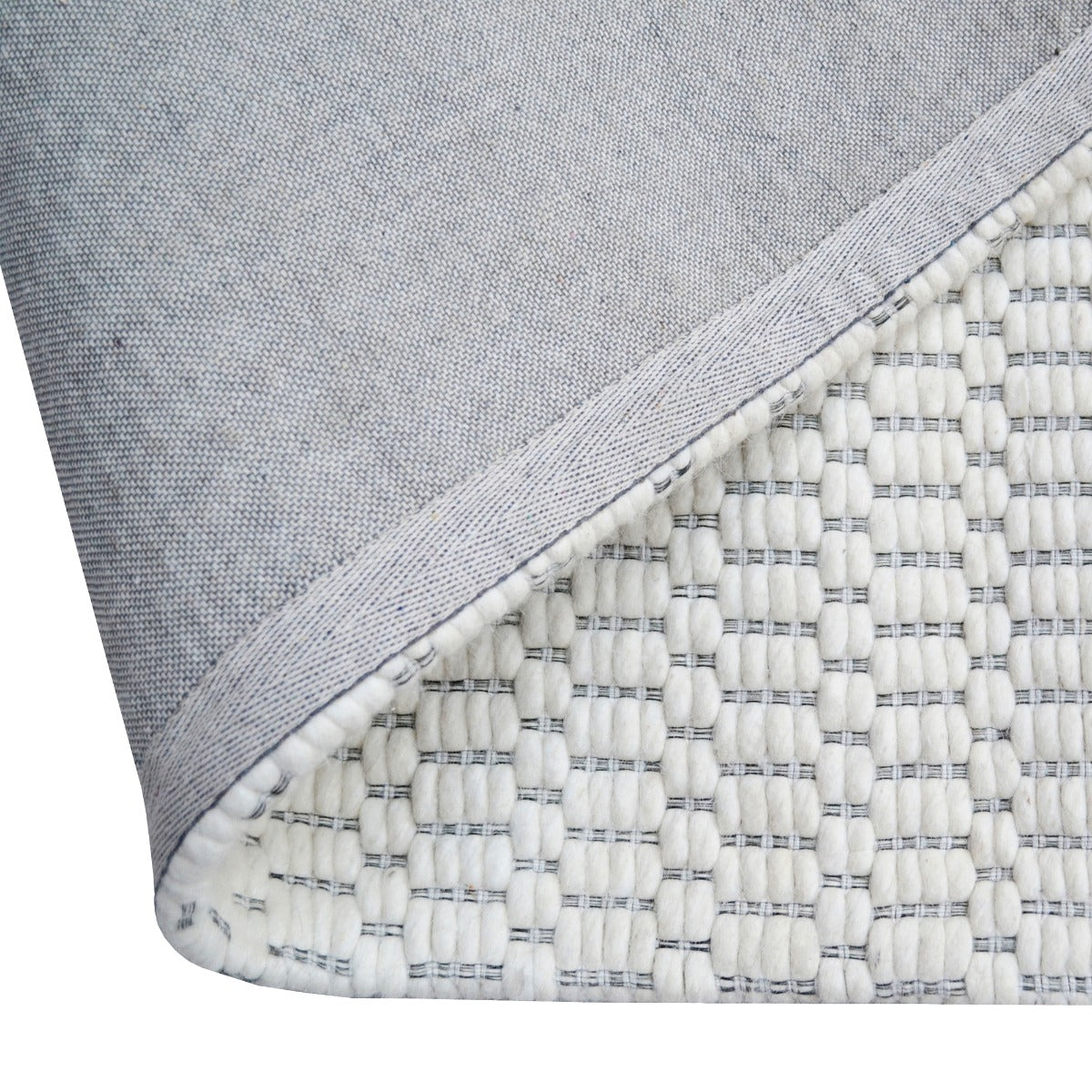 Handwoven Designer Wool Rug-Bending 6381-Ivory-110x160cm